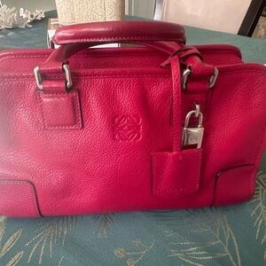Loewe Bold Red Leather Satchel